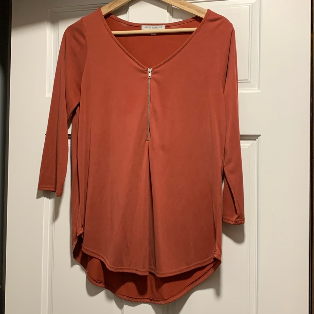 Green Envelope Blouse